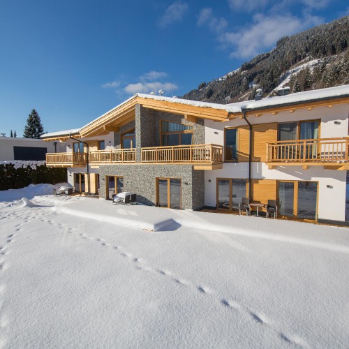 appartementen in de sneeuw