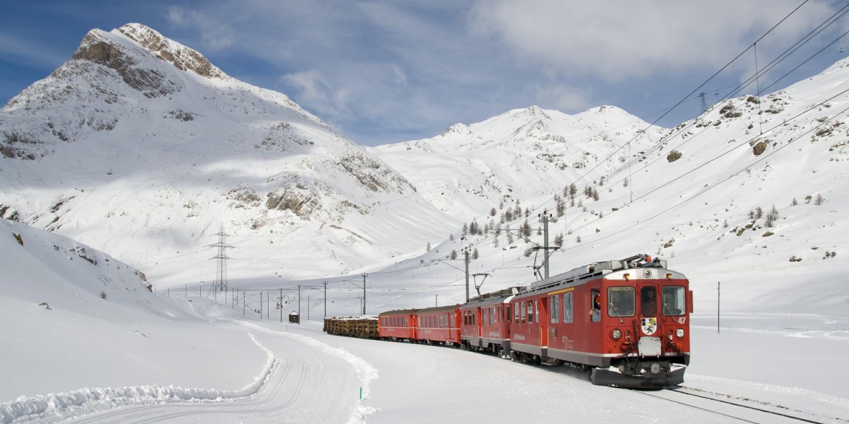trein winterlandschap